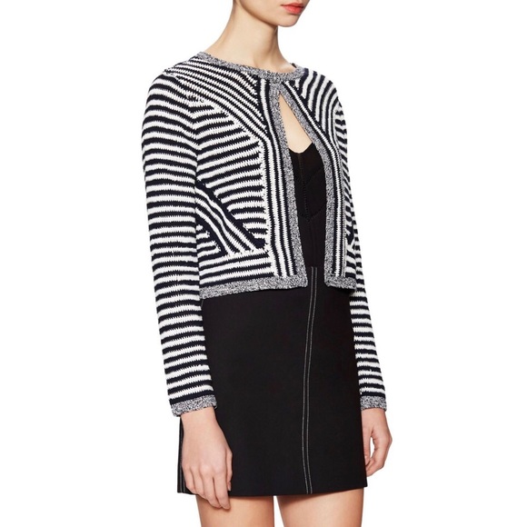 new DVF ☾ Striped Cardigan Sweater ☾ Midnight - Picture 5 of 16